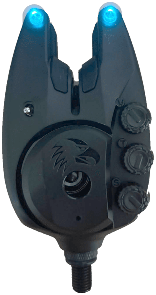 Alarma CarperBlack RX con el LED en cian